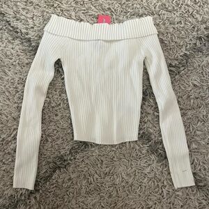 H&M Cream Off-the-Shoulder Sweater